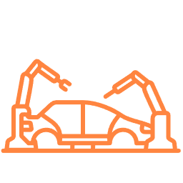 Finished product delivery and mass production icon